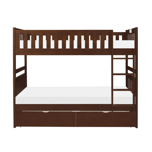 B2013DC-1*T - (4) Twin/Twin Bunk Bed with Storage Boxes
