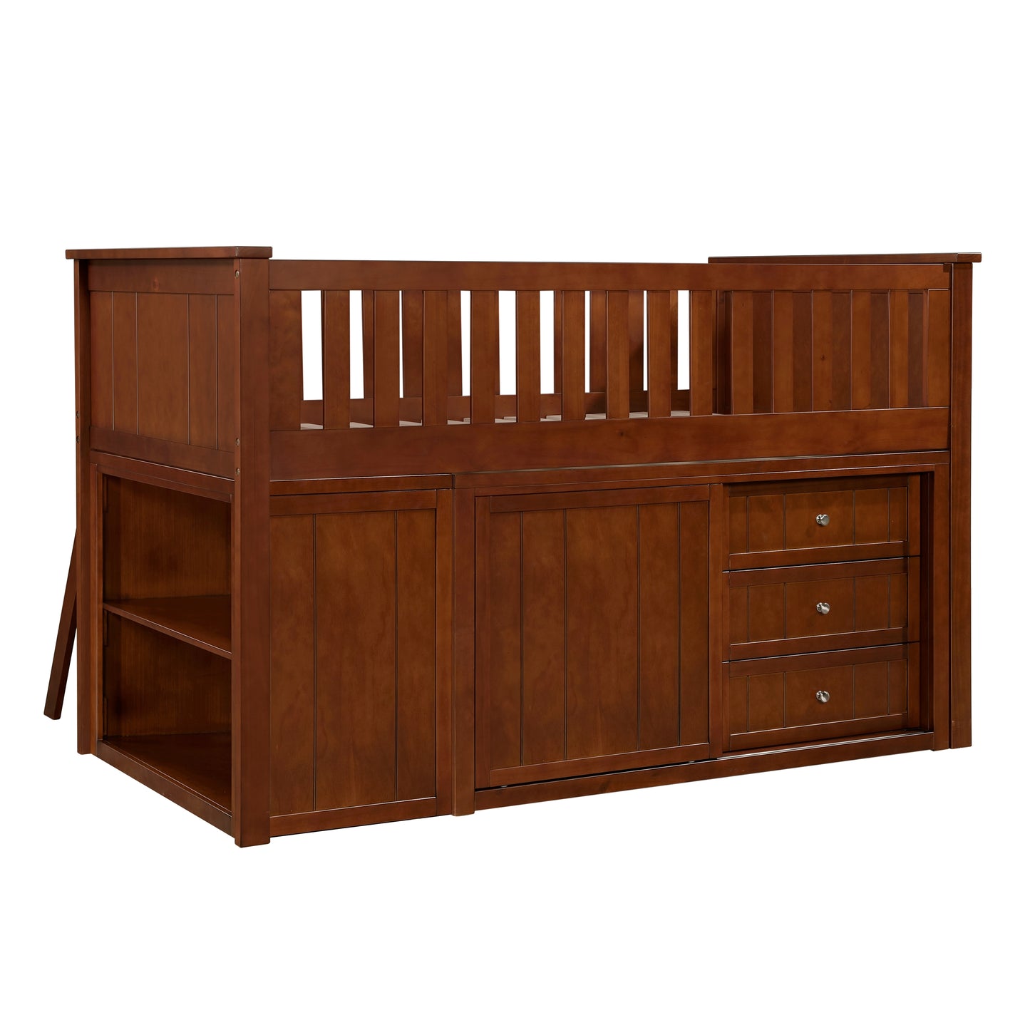 B2013LLDC-1*BC2DR - (6) Low Loft Bunk with Bookcase and 2 Dressers