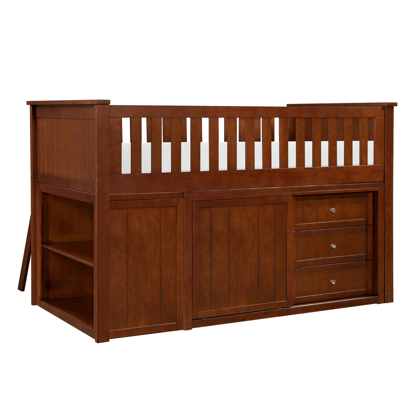 B2013LLDC-1*BC2DR - (6) Low Loft Bunk with Bookcase and 2 Dressers