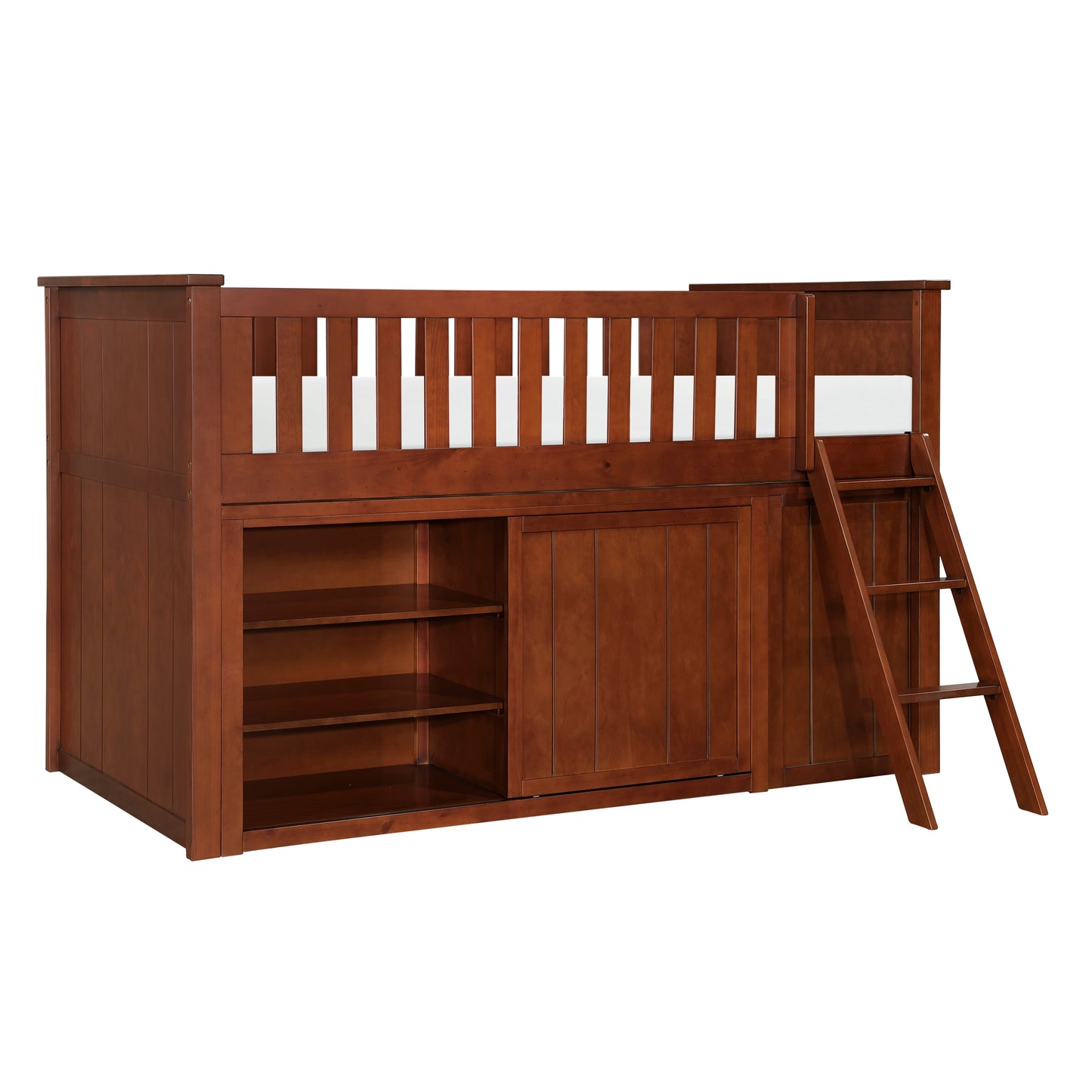 B2013LLDC-1*BC2DR - (6) Low Loft Bunk with Bookcase and 2 Dressers