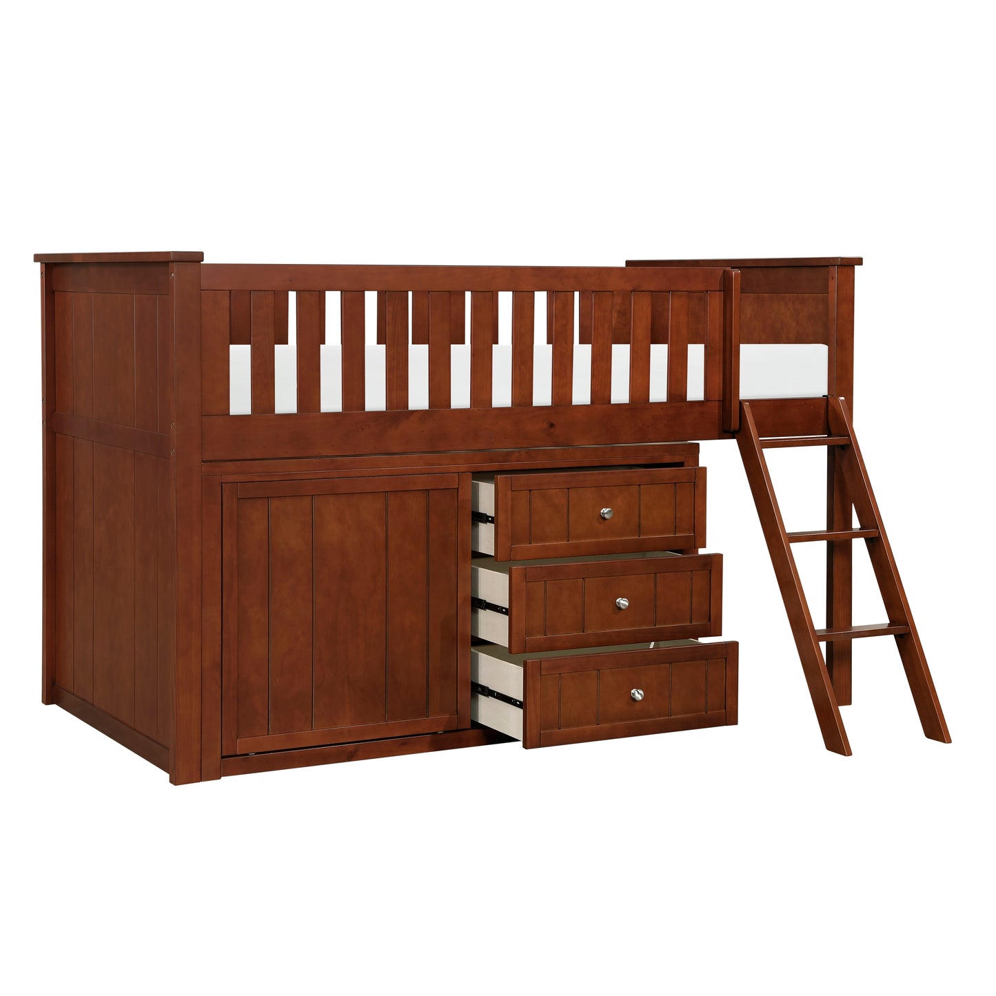 B2013LLDC-1*DR - (4) Low Loft Bunk with Dresser