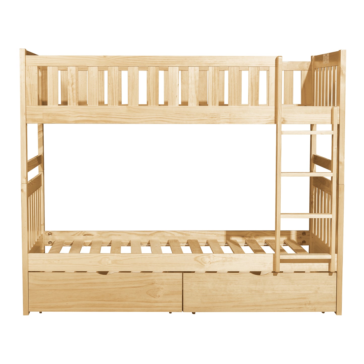 B2043-1*T - (4) Twin/Twin Bunk Bed with Storage Boxes
