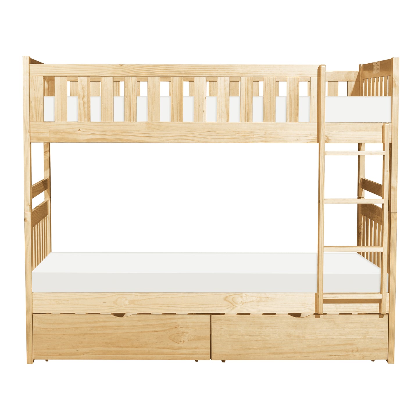 B2043-1*T - (4) Twin/Twin Bunk Bed with Storage Boxes