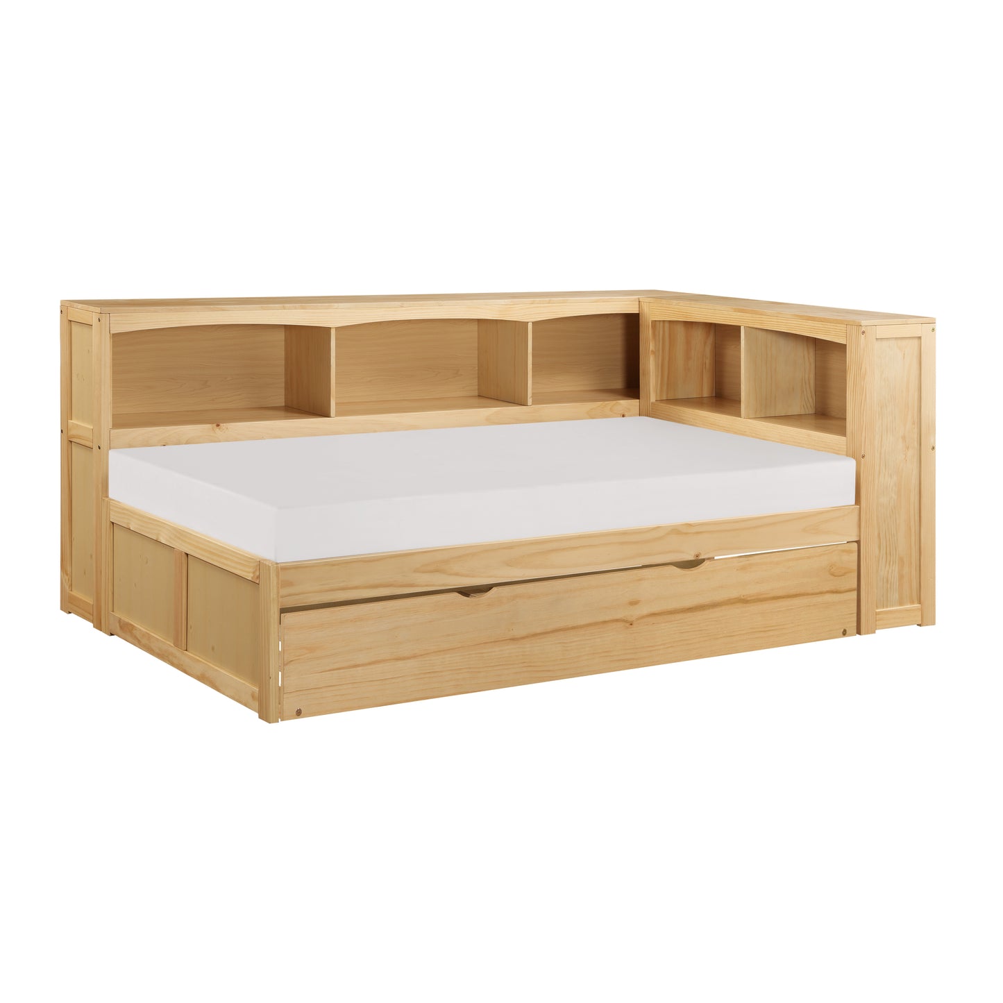 B2043BC-1BCR* - (4) Twin Bookcase Corner Bed with Twin Trundle