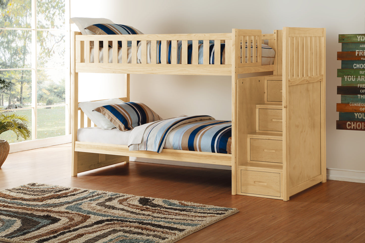 B2043SB-1* - (4) Twin/Twin Step Bunk Bed