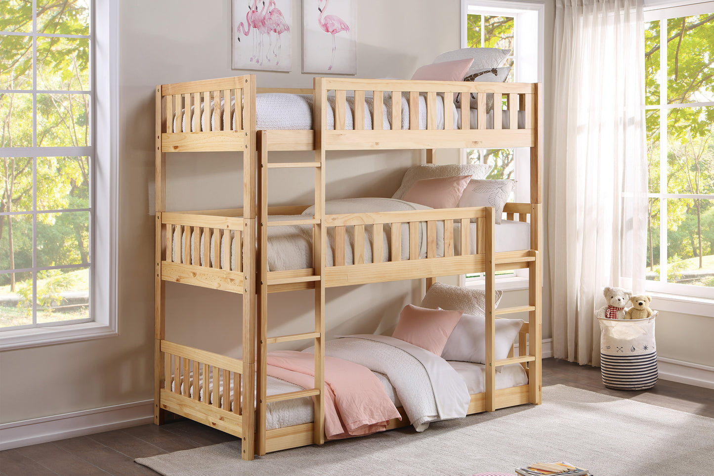 B2043TTT-1* - (3) Triple Bunk Bed