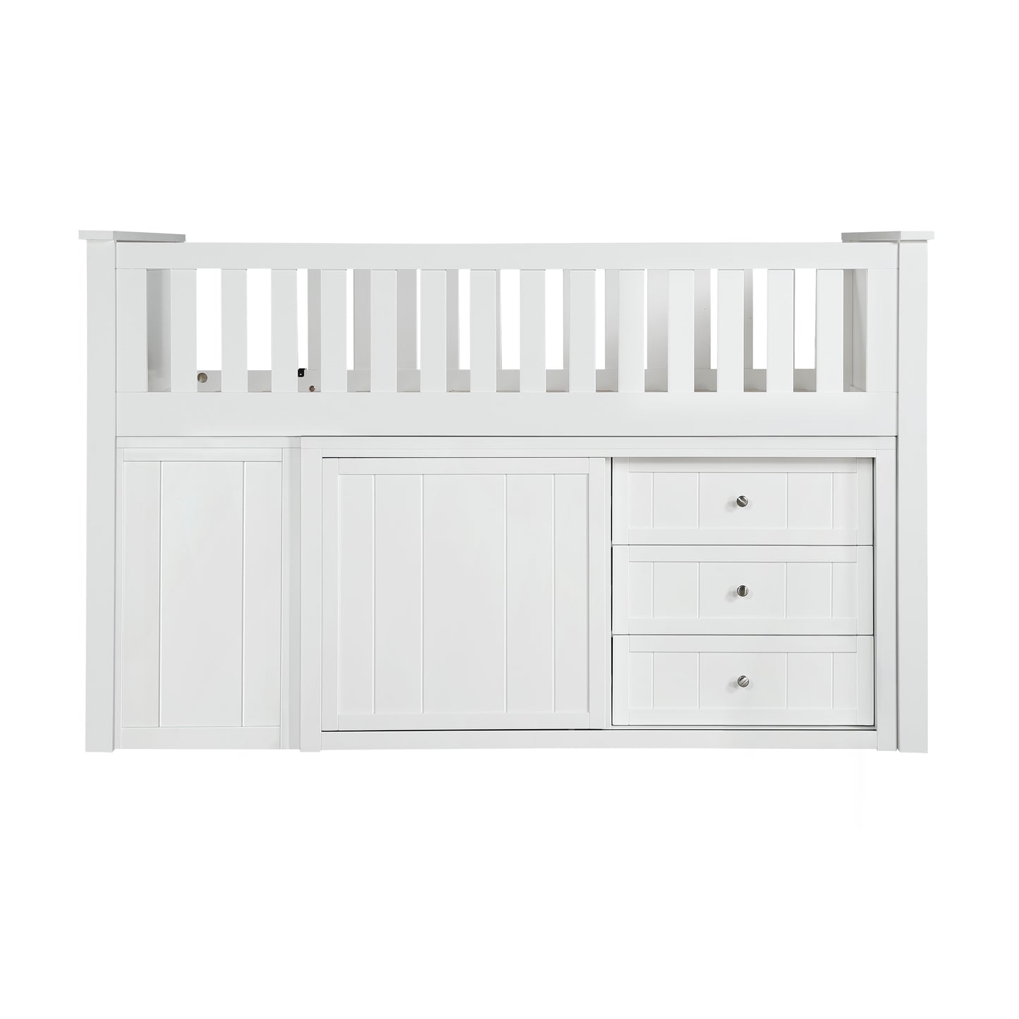 B2053LLW-1*BC2DR - (6) Low Loft Bunk with Bookcase and 2 Dressers