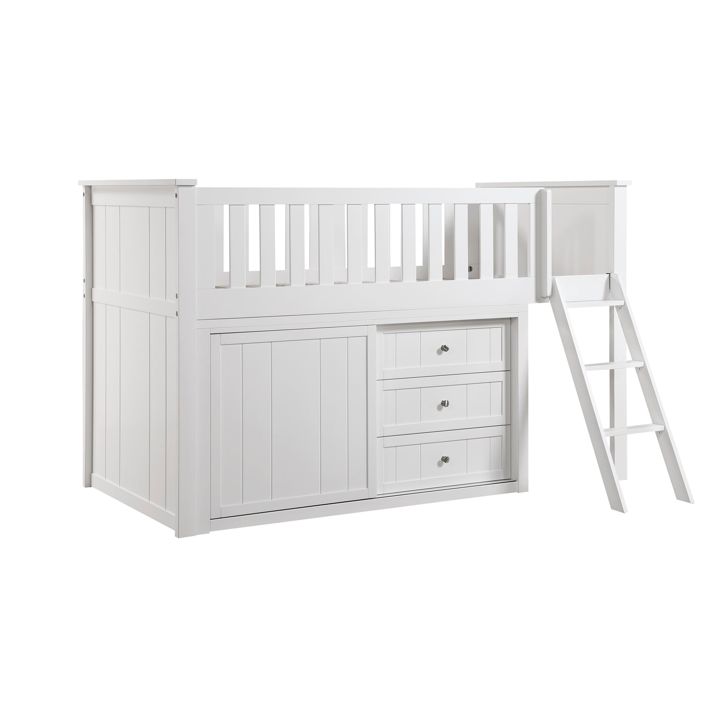 B2053LLW-1*DR - (4) Low Loft Bunk with Dresser