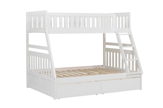 B2053TFW-1*T - (4) Twin/Full Bunk Bed with Storage Boxes