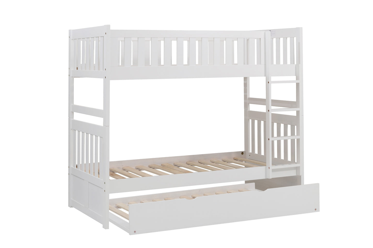 B2053W-1*R - (4) Twin/Twin Bunk Bed with Twin Trundle