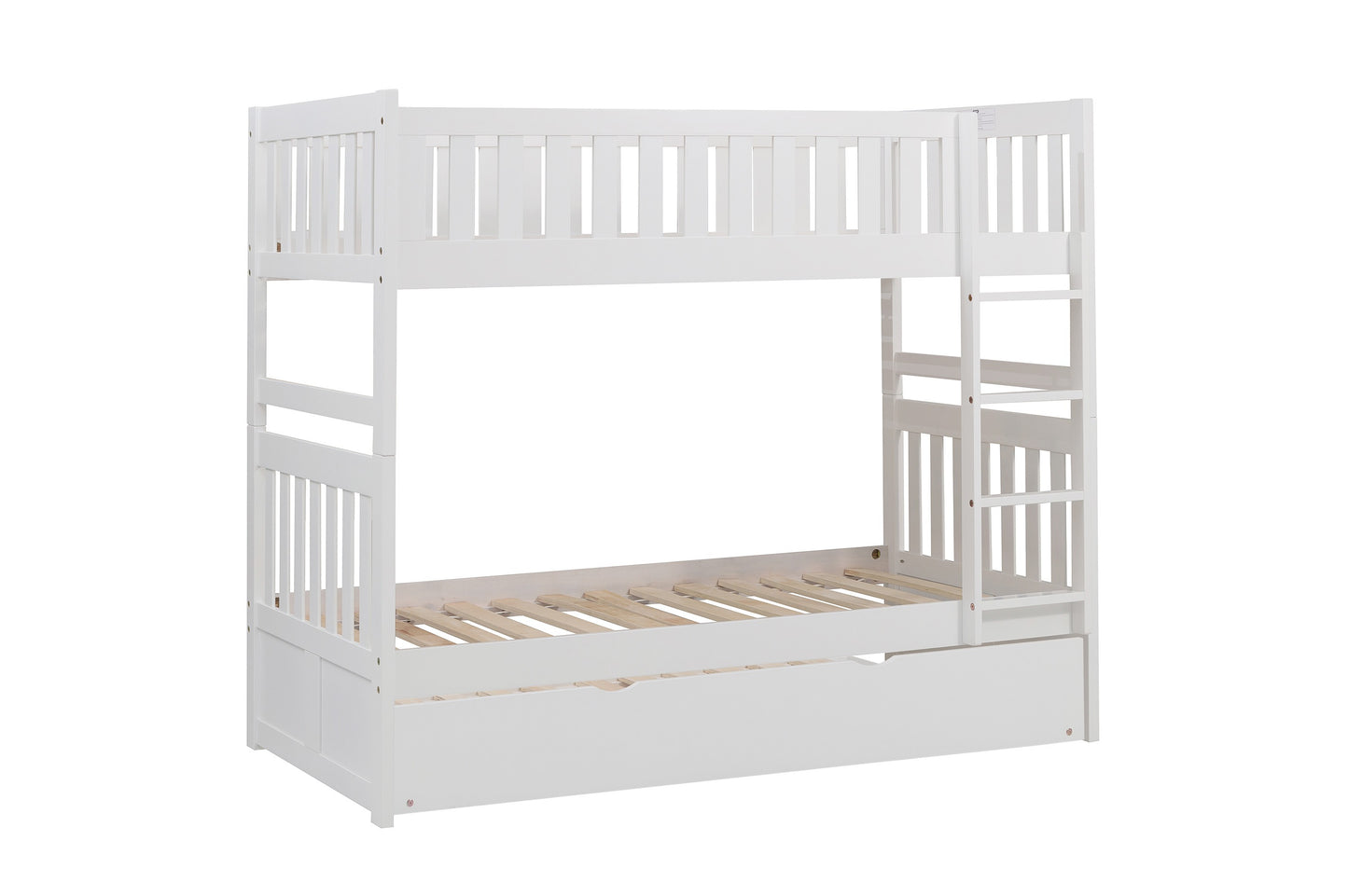 B2053W-1*R - (4) Twin/Twin Bunk Bed with Twin Trundle