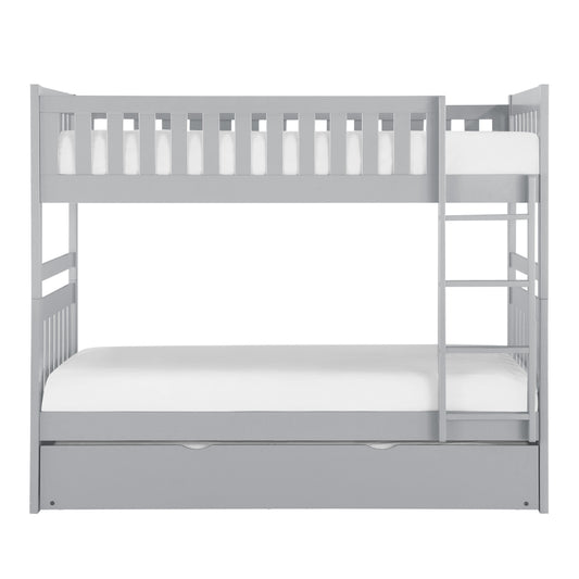 B2063-1*R - (4) Twin/Twin Bunk Bed with Twin Trundle