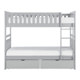 B2063-1*T - (4) Twin/Twin Bunk Bed with Storage Boxes