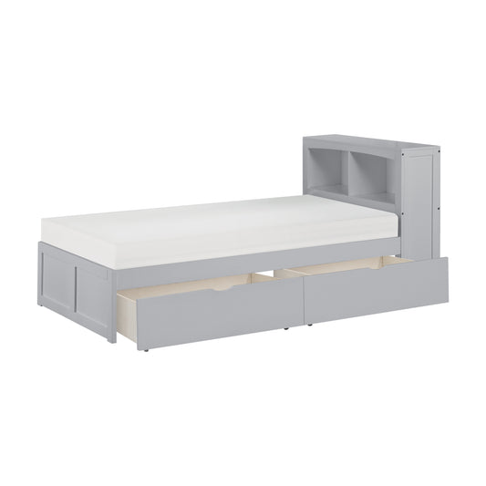 B2063BC-1T* - (3) Twin Bookcase Bed with Storage Boxes