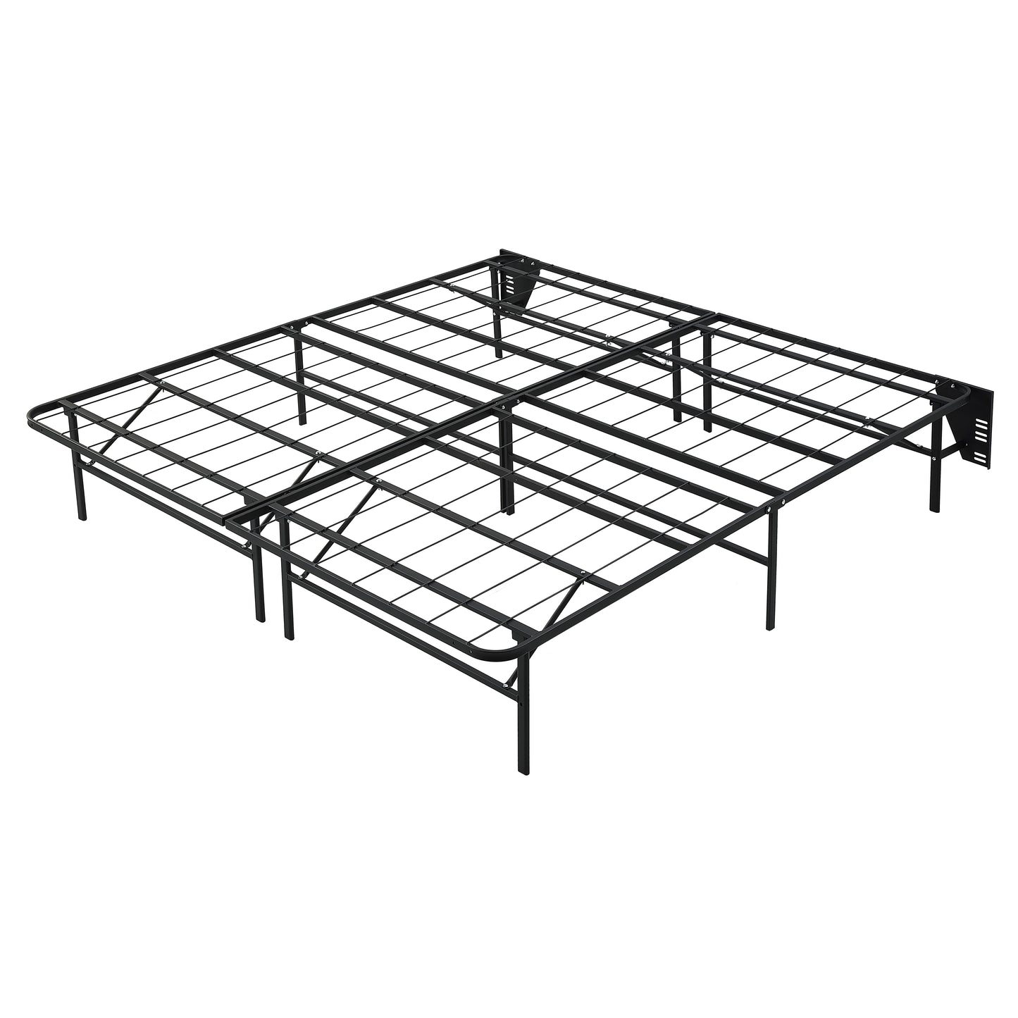 BF-1MT-CK - California King Foldable Metal Platform Bed Frame, Toolless