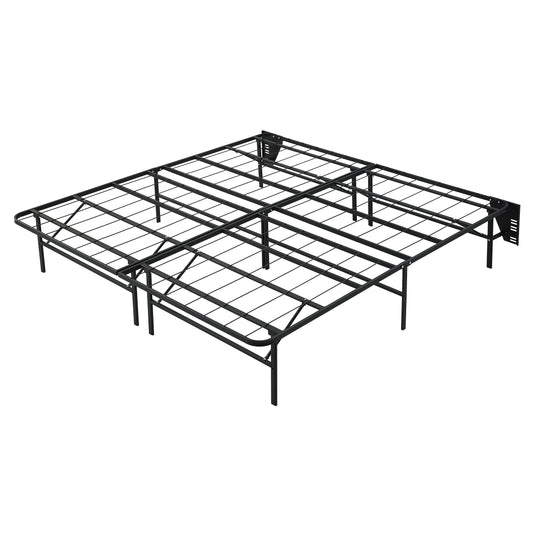 BF-1MT-CK - California King Foldable Metal Platform Bed Frame, Toolless