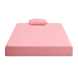 MT-PG07PKF - 7" Pink Full Gel-Infused Memory Foam Mattress and Pillow Set
