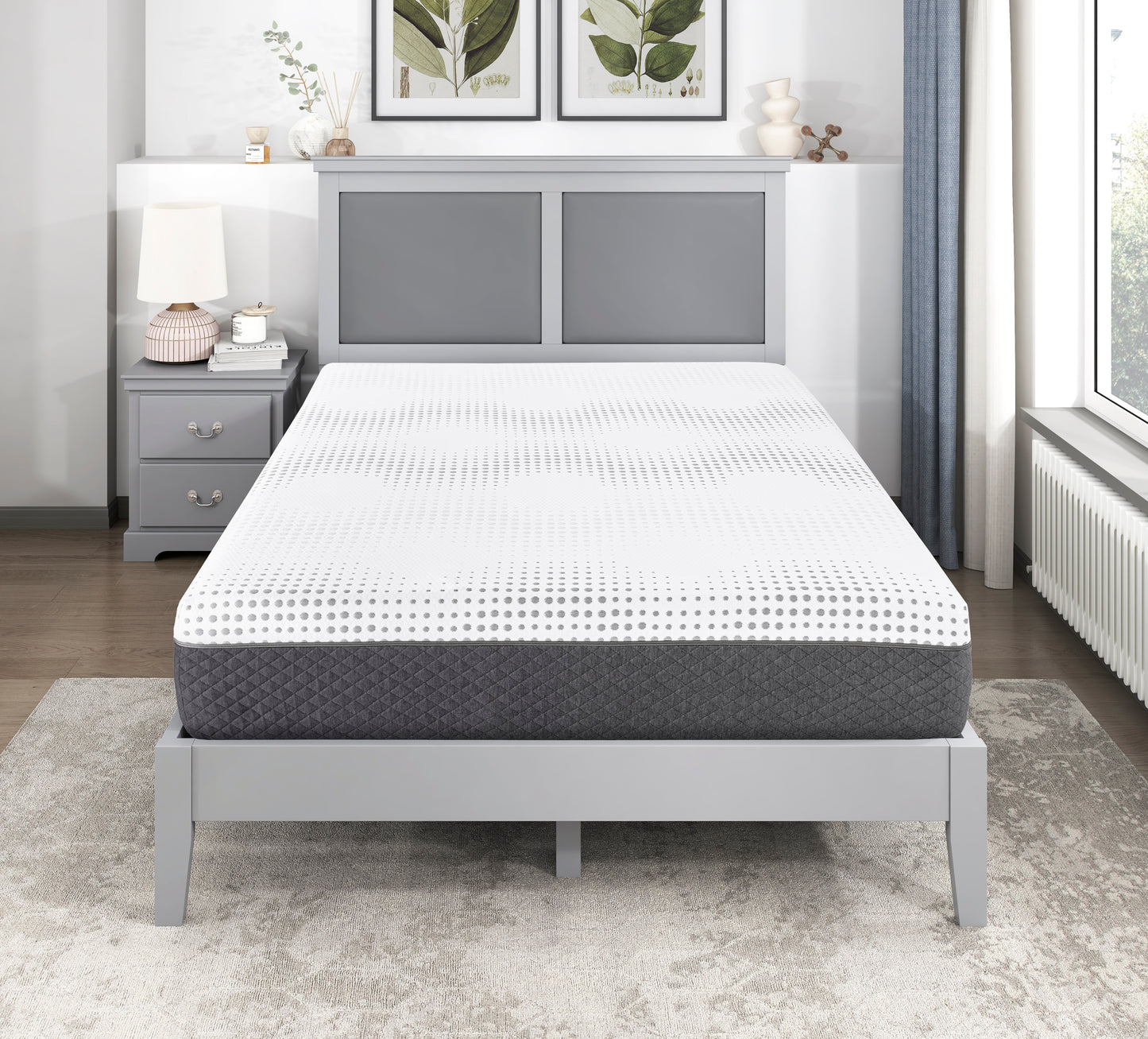 MT-UNH12EK - 12" Eastern King Green Tea Gel-Infused Memory Foam Hybrid Mattress