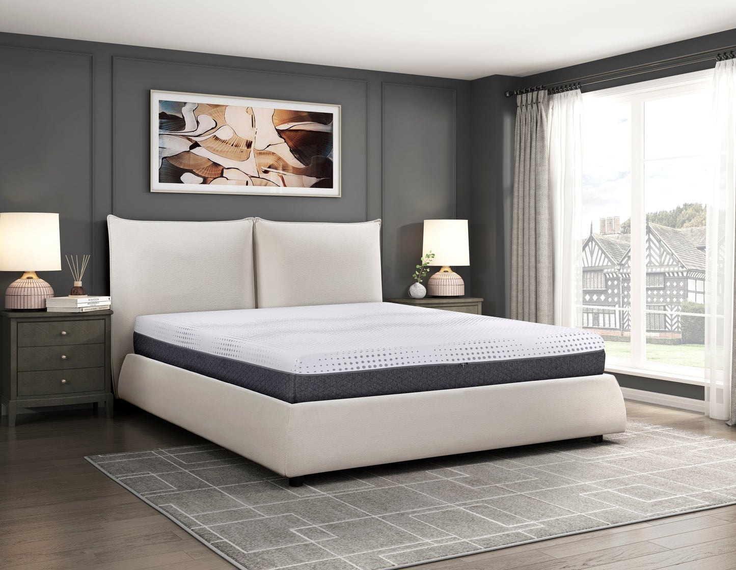 MT-UNH12EK - 12" Eastern King Green Tea Gel-Infused Memory Foam Hybrid Mattress