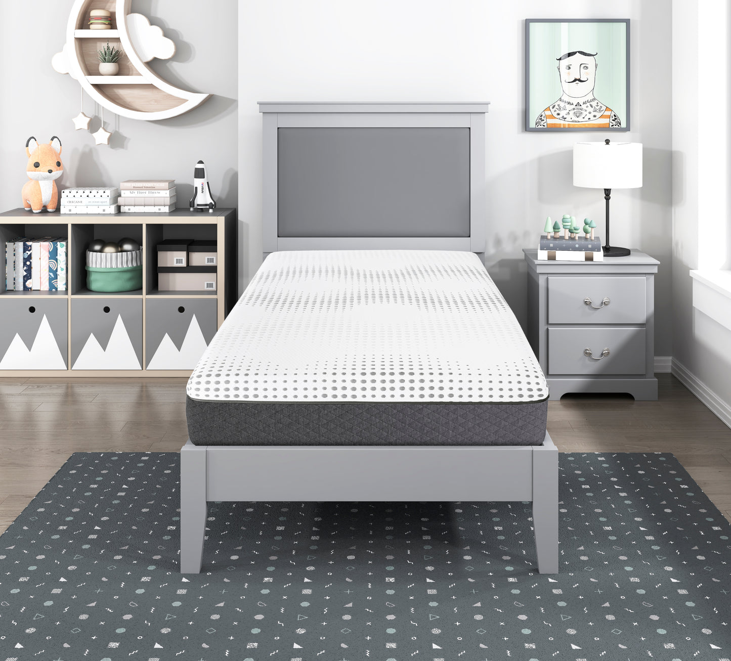 MT-UNH12T - 12" Twin Green Tea Gel-Infused Memory Foam Hybrid Mattress