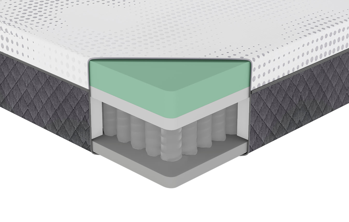 MT-UNH12T - 12" Twin Green Tea Gel-Infused Memory Foam Hybrid Mattress