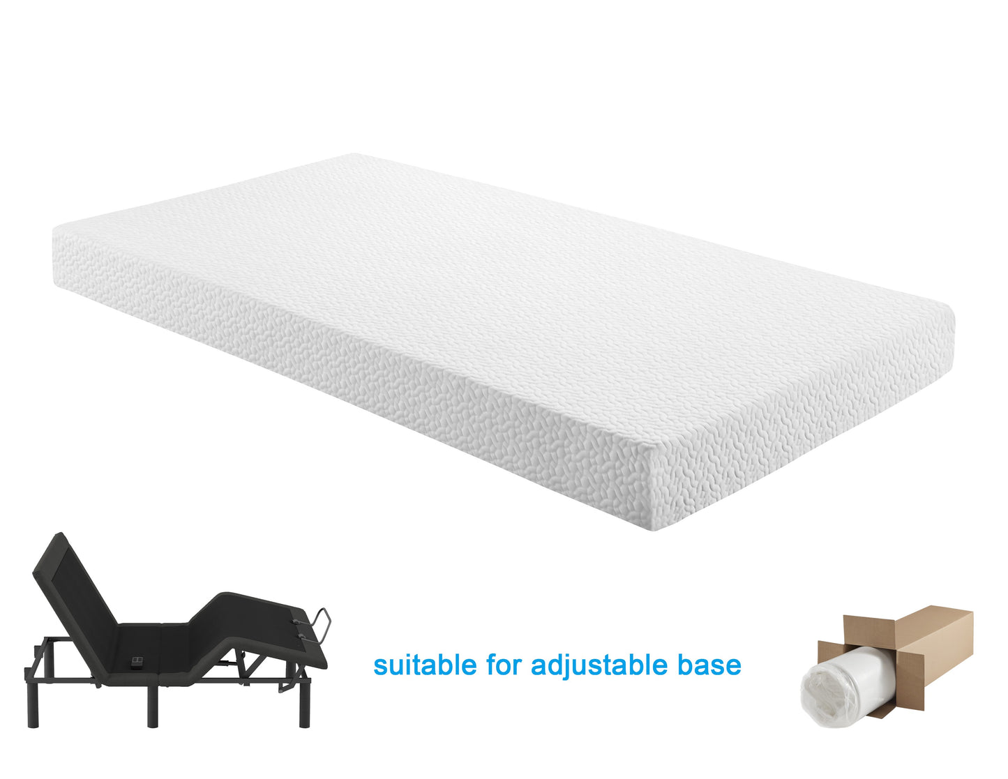 MT-G06T - 6" Twin Gel-Infused Memory Foam Mattress