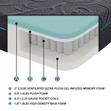 MT-H11CK - 11" California King Gel-Infused Memory Foam Hybrid Mattress