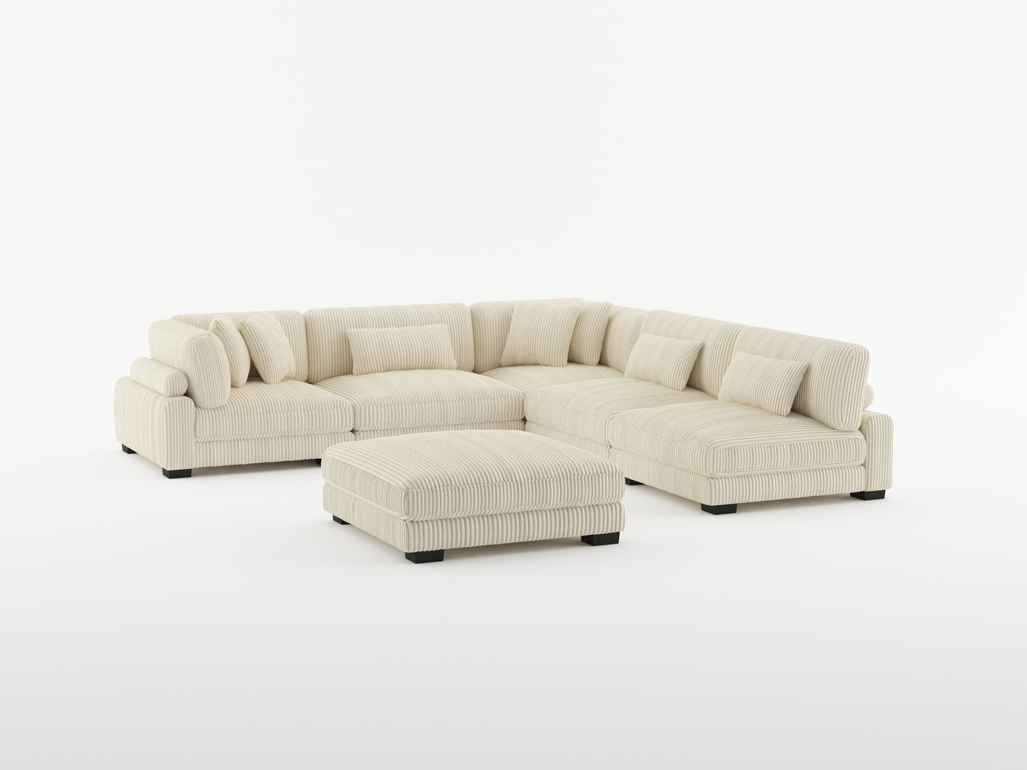 8555GY*2AC3CR - (5)5-Piece Modular Sectional