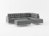 8378BLK*3 - (3)3-Piece Sectional with Right Chaise and Ottoman