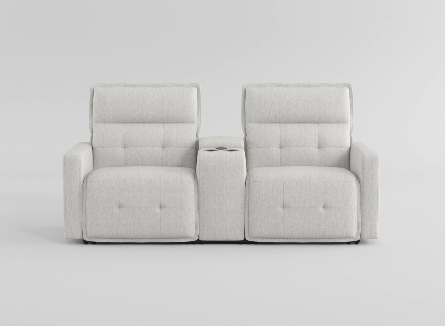 9444HMP-2CNPWH* - (3)Power Double Reclining Love Seat with Center Console and Power Headrests