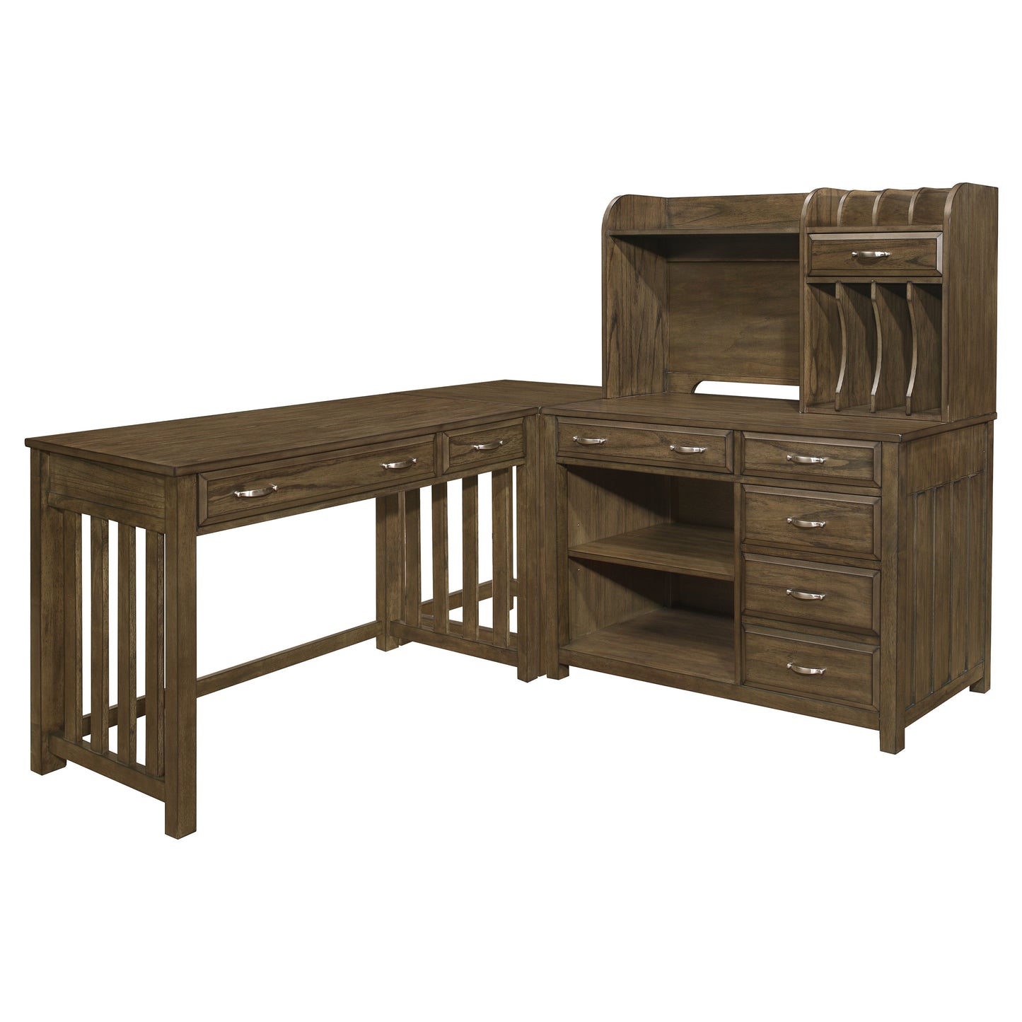 4522*4 - 4pc Corner Desk (Desk+Corner+Credenza+Hutch)