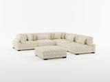 8555GY*4OT - (4)4-Piece Modular Sectional with Ottoman