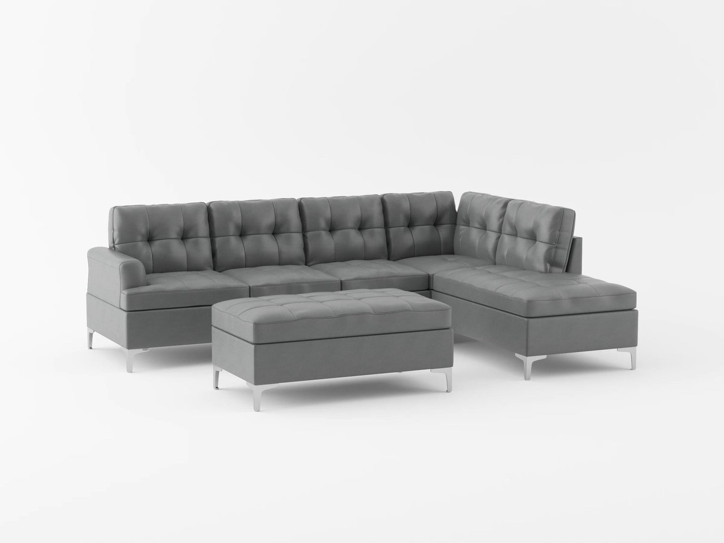 8378BLK* - (2)2-Piece Sectional with Right Chaise