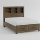 1592F-1* - (3) Full Platform Bed with Footboard Storage