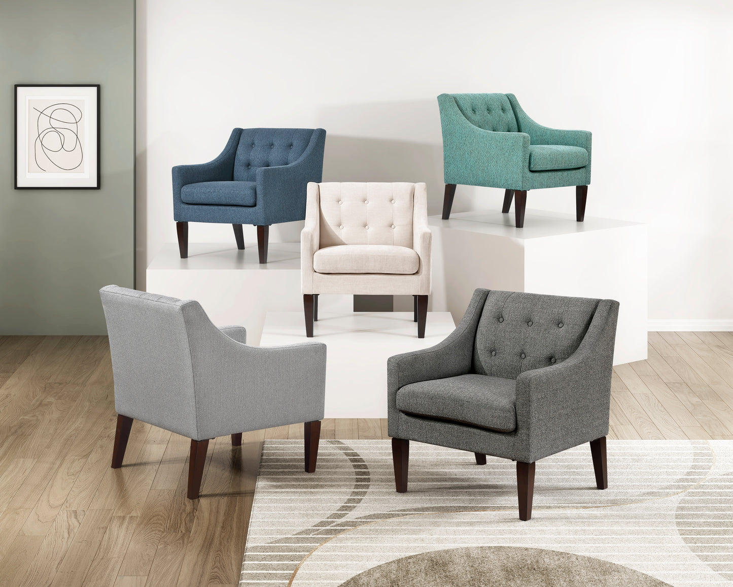 1004GRY-1 - Accent Chair