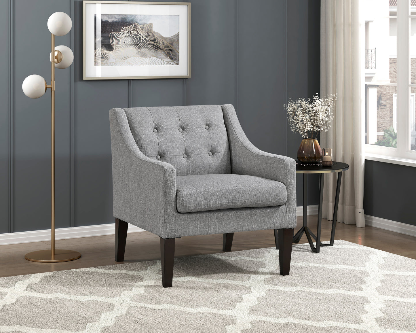 1004GRY-1 - Accent Chair