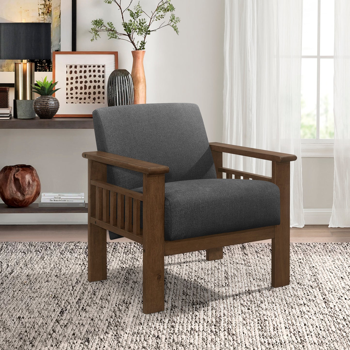 1048DG-1 - Accent Chair with Storage Arms