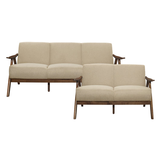 1138BR*2 - 2pc Set: Sofa, Love