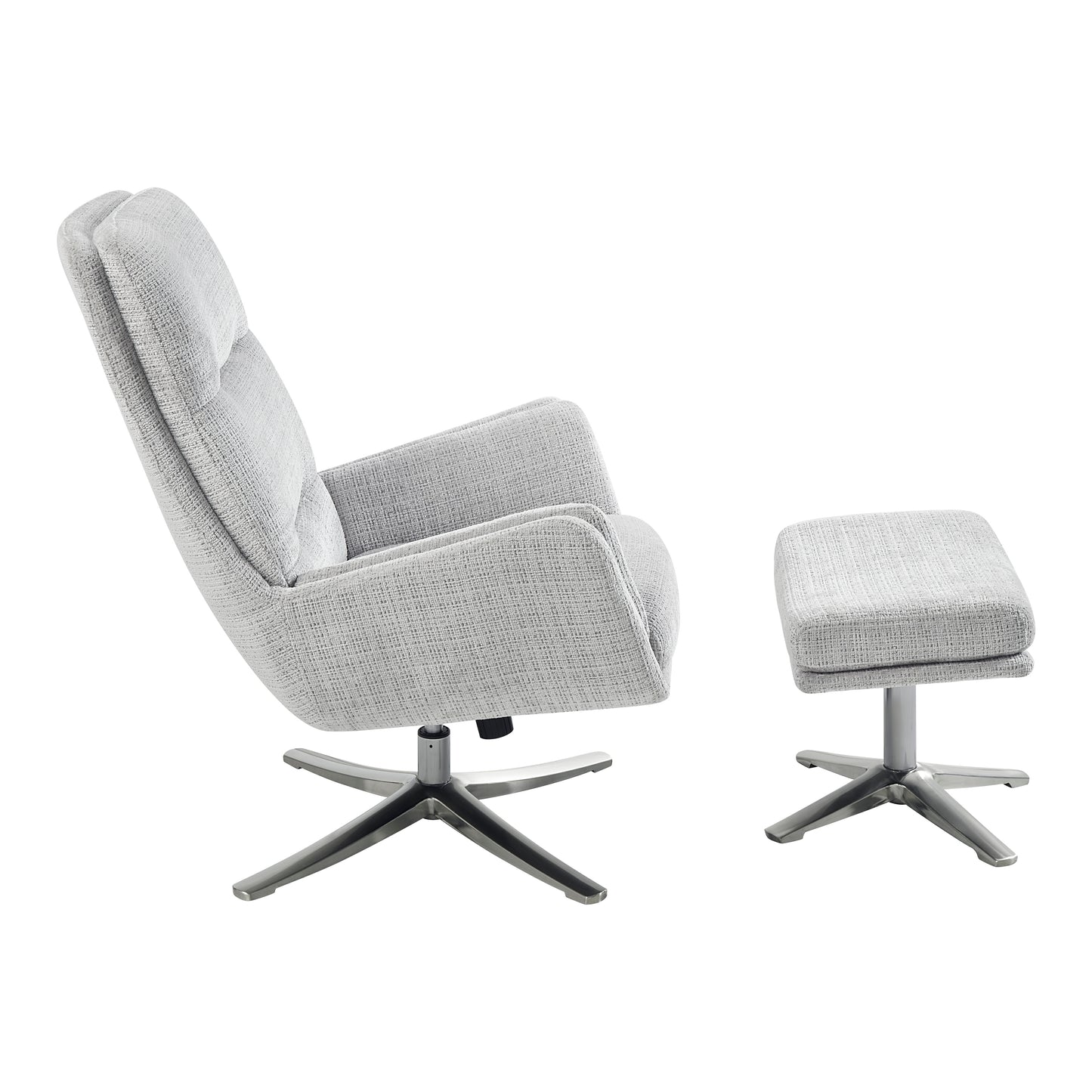 1159GY - Swivel Chair with Ottoman