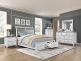 1303K-1EK* - (3) Eastern King Platform Bed with Footboard Storage