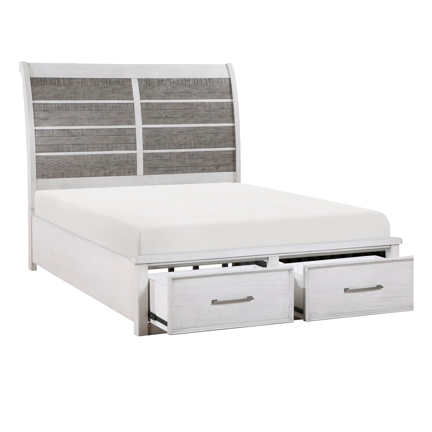 1303K-1EK* - (3) Eastern King Platform Bed with Footboard Storage