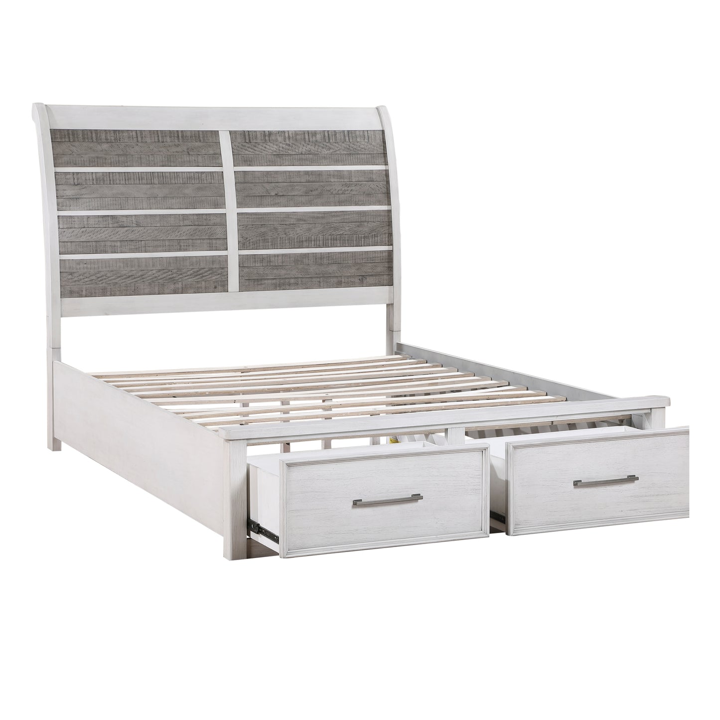 1303K-1CK* - (3) California King Platform Bed with Footboard Storage
