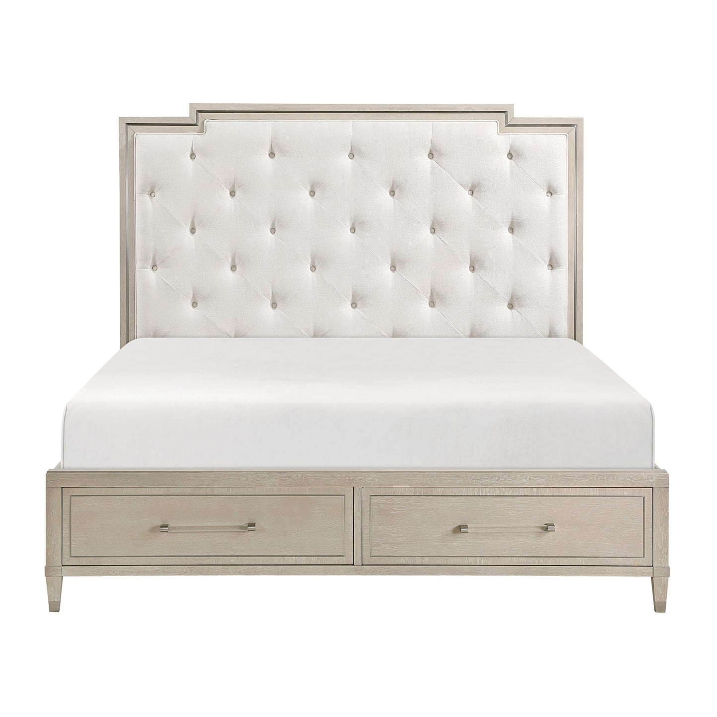 1312-1* - (3) Queen Platform Bed with Footboard Storage