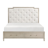 1312-1* - (3) Queen Platform Bed with Footboard Storage