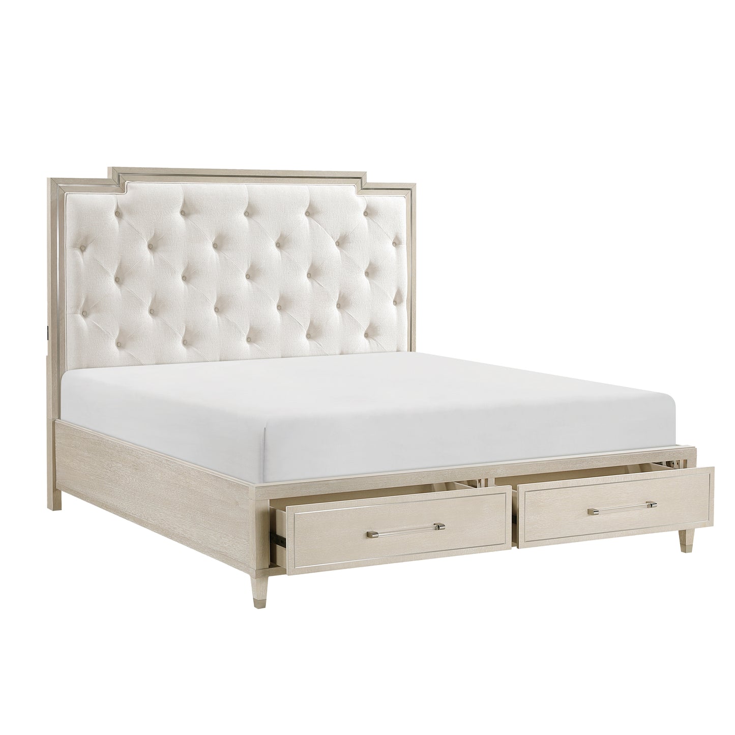 1312K-1CK* - (3) California King Platform Bed with Footboard Storage