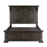 1325-1* - (3) Queen Platform Bed with Footboard Storage