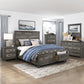 1342K-1EK* - (3) Eastern King Platform Bed with Footboard Storage