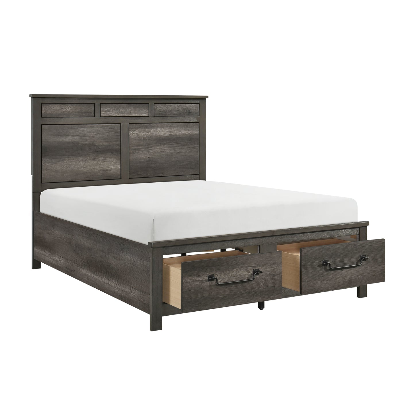 1342K-1CK* - (3) California King Platform Bed with Footboard Storage