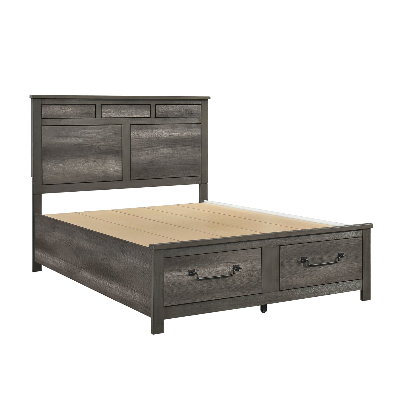 1342K-1EK* - (3) Eastern King Platform Bed with Footboard Storage