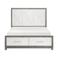 1366-1* - (3) Queen Platform Bed with Footboard Storage